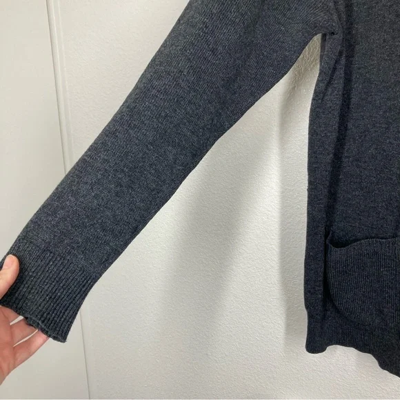 Vintage LL Bean Cardigan Sweater Men’s XL Tall 100% Lambs Wool Pockets Dark Gray - Picture 11 of 14